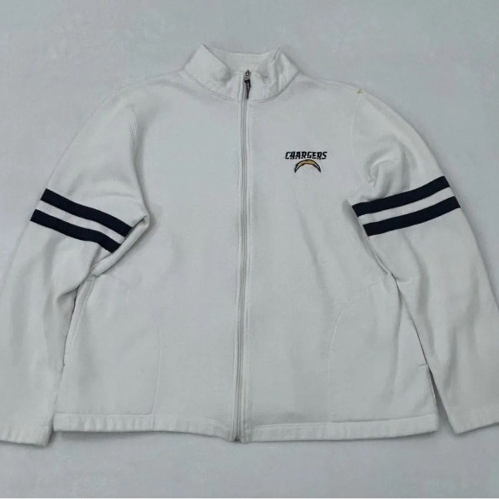 Vintage 90s NFL for Her Los Angeles San Diego Chargers White Jacket Women’s XL